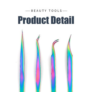 Curved <b>Lash</b> Tweezers Stainless Steel Nipper Anti-static DIY <b>Cluster</b> Eyelash Curved Tweezers Grafted Eyelash Extension Fiber Tip - Product Image 3