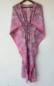 Vestido Kaftán Informal de Verano con Estampado Tropical, sin Mangas, de Algodón, con Estampado Digital, para Mujer, Ropa de Playa - Product Image 2