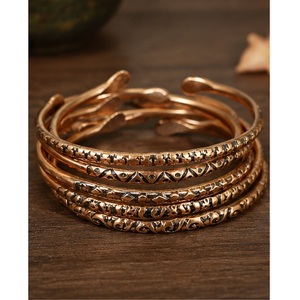 Handcrafted Vintage <b>Engraved</b> Pure Copper Cuff Bracelet Ethnic Tribal Open <b>Bangle</b> Wholesale - Product Image 6