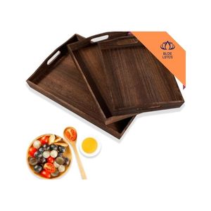 [สินค้าขายดี] ถาดไม้สำหรับเสิร์ฟอาหาร คุณภาพส่งออก สำหรับจัดเสิร์ฟอาหาร ร้านอาหาร คาเฟ่ โรงแรม เวียดนาม ดีไซน์ทันสมัย พกพาสะดวก - Product Image 1