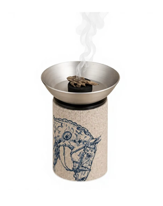Quemador de Bakhoor Cubierto de Tela con Cuenco de Incienso de Acero Inoxidable, Soporte Decorativo para Fragancias del Hogar, para Venta al por Mayor y Uso en Mesa - Product Image 4