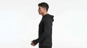 Men <b>Hooded</b> Long Sleeve Training Top Comfortable Sportswear <b>Shirt</b> - Product Image 5
