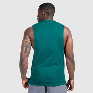 Top High Quality Cotton Sleeveless Tank Top for Men Summer Fitness Sportswear with <b>Button</b> Decoration Muscle Vests Blank Pattern - Product Image 2