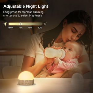 Lampe de nuit LED portable à 8 couleurs réglables, rechargeable 1800 mAh, pour chambre d'enfant, lumière douce et protectrice pour les yeux, blanc chaud - Product Image 3