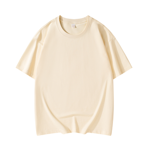 เสื้อยืดคอกลมแขนสั้นทรงโอเวอร์ไซส์ผ้าฝ้ายเรียบสีพื้นสำหรับผู้ชายรุ่นใหม่ปี 2026 ทรงลำลองแบบถัก กระชับพอดีตัว ความยาวปกติ - Product Image 4