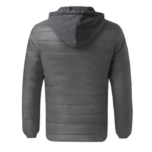 Blouson d'hiver pour homme, style bomber, à capuche, en tissu canvas épais, décontracté, personnalisable, vente en gros - Product Image 3