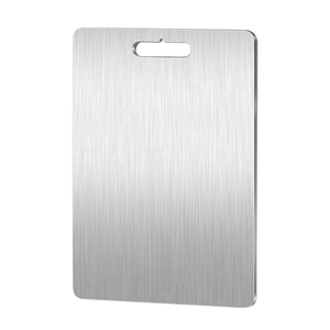 Juego de 4 tablas de cortar de acero inoxidable en diferentes tamaños para protección multifuncional de la encimera de la cocina. - Product Image 3