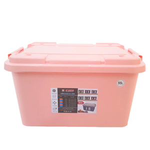 Conteneurs de rangement domestiques modernes en plastique PP 90L avec couvercles et poignées, empilables, légers et écologiques pour le stockage des aliments et des vêtements - Product Image 4