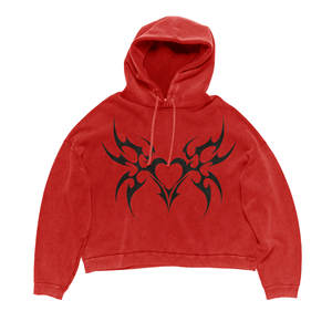 Sweat à capuche unisexe oversize en coton délavé à l'acide, brodé, imprimé DTF, imprimé numérique, teint uni, écoresponsable, style streetwear et loisirs - Product Image 1