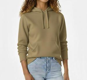 Sudadera con Capucha Rosa para Mujer, Color Sólido, Corte Regular, con Bolsillos, 100% Algodón Tejido, Transpirable, para Otoño - Product Image 2