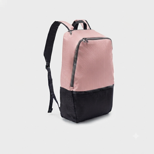 Sac à dos en nylon vert menthe avec base noire et bretelles réglables pour usage quotidien, logo brodé, capacité 50-70L, service OEM - Product Image 5