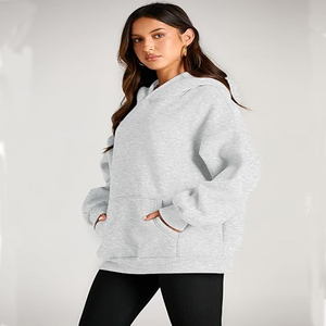 Fabricante OEM de Sudaderas Casuales Extra Grandes para Mujer, con Bolsillo Canguro, Impermeables, Transpirables, Mezcla de Poliéster/Algodón, para Invierno - Product Image 4