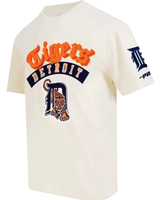 Kaos Pria Lengan Pendek Detroit Pro Warna Polos dengan Logo Cetak di Depan, Regular Fit, Gaya Kasual, 100% Katun Organik, Bernapas