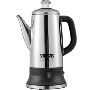 Pentola elettrica da 12 tazze 304 macchina da caffè classica in acciaio inossidabile per mantenere la funzione calda resistente al calore impugnatura beccuccio - Product Image 1