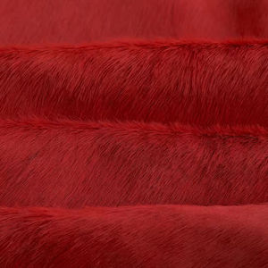 Hairs on Cowhide Skin Leather Red Natural With Hairs on Veg Tan Leather Genuine Leather for Making Jackets Pants Bags - Product Image 1