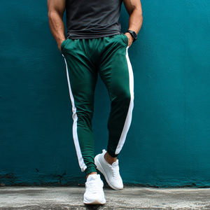 Pantalon de jogging pour homme à taille haute avec cordon de serrage, en polyester/coton respirant et écologique, idéal pour la gym, le fitness, l'entraînement et les loisirs - Product Image 2