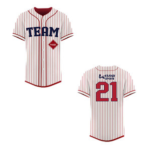 Camiseta de Béisbol con Diseño de Cuello en V Personalizado, Venta Directa de Fábrica, Material de Poliéster - Product Image 3