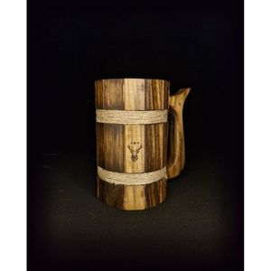 Taza de Madera Artesanal Tradicional para Bebidas, Artículos Promocionales de Bebidas de la India - Product Image 5