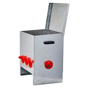 Comedero Automático para Pollos de Gran Capacidad, 5 Puertos, Comedero Metálico para Aves de Corral con Asas a Prueba de Roedores, Tapa Galvanizada, Comederos para Animales - Product Image 3
