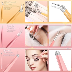 Pince à cils professionnelle pour extensions de cils, isolation volume, pointe lisse, outil d'extension de cils 899 - Product Image 2