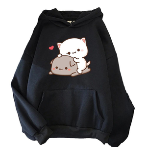 เสื้อฮู้ดผู้ชายแบบสั่งทำพิเศษ ผ้าทอติดกระดุม ดีไซน์เนอร์สตรีทแวร์ ระบายอากาศได้ดี รับผลิตแบบ OEM/ODM ลายอนิเมะ สำหรับฤดูหนาว - Product Image 3