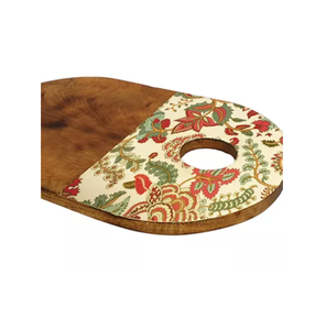 Mango Wood & Enamel Print Chopping Board For Kitchen Most Selling Fruits & <b>Vegetable</b> <b>Chopper</b> Chopping Board - Product Image 1