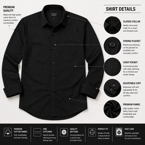 Camisas Casuales de Hombre de Alta Calidad con Diseño Personalizado, Lisas, con Botones, Corte Regular, Manga Larga, de Algodón Puro - Product Image 5