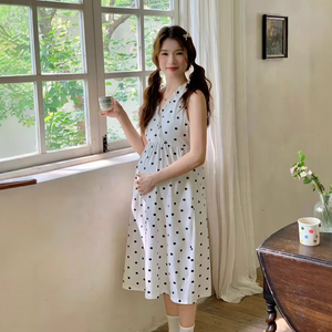 Vestido Maxi de Gasa para Mujer, Estampado Bohemio Casual de Verano, Ecológico, Transpirable, con Cuello en V, Teñido Liso, Sexy y Dulce, con Aberturas y Estampados, Ideal para la Playa - Product Image 2