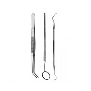 Juego de Instrumentos Dentales Manuales de Acero Inoxidable Grado A+ Reutilizables con Empuñadura Ergonómica Certificación CE Espejo de Pulido Explorer By Grip Surgical - Product Image 6