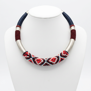 Collar de Cuentas Geométricas Tribales Hecho a Mano, Personalizado, OEM, ODM, Joyería Étnica - Product Image 1