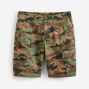 Shorts cargo décontractés pour hommes en toile, taille mi-haute, avec cordon de serrage, poches, 100 % coton, séchage rapide et respirant - Product Image 6
