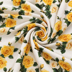 100% Polyester 100GSM Silk Crepe Printed <b>Fabric</b> Coastal Shell Flower Pattern Textile <b>Roll</b> for Garment Sewing Bedding Girls - Product Image 2