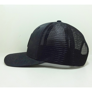 Wholesale High Quality Blank Black Mesh <b>Cap</b> Custom Rubber Patch Logo Trucker Streetwear Camouflage Hat for Men - Product Image 3