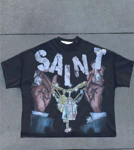 Camisetas de Algodón de Alta Calidad con Estampado DTG y Lavado Ácido, Personalizadas al por Mayor, de Secado Rápido, con Cuello Redondo, para Hombre, 2024 - Product Image 2