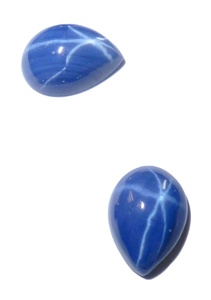 Zafiro Azul Estrella Pera 7x10 mm 3 Quilates, Cabujón Pulido Creado en Laboratorio con Efecto Estrella de 6 Rayos, 4 mm de Altura para Fabricación de Joyas - Product Image 5