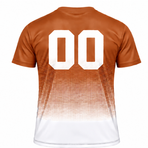 Rust Brown and <b>White</b> Gradient Sublimation <b>T</b> <b>Shirt</b> Men Short Sleeve Crew Neck Custom Printed Sports Training Performance Athletic - Product Image 2