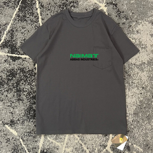CarhartPocket <b>Logo</b> Badge Short-Sleeved Heavyweight Cotton/Bamboo Fiber Breathable Slim Fit Knitted T-Shirt - Product Image 3