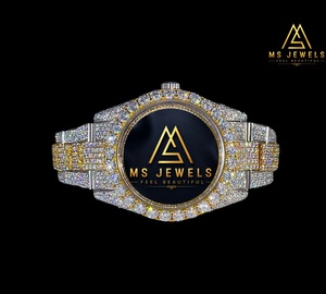 Luxury <b>Mechanical</b> Diamond Stainless Steel Two Tone Gold Silver Bracelet <b>Watch</b> <b>for</b> Fashion Classic Party Gift - Product Image 1