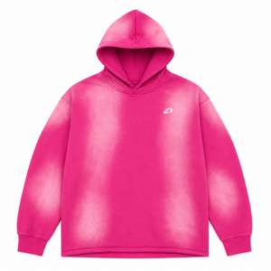 Wholesale <b>Spray</b> Wash Men Hoodies Gradient <b>Pink</b> Heavyweight Cotton Fleece Oversized Casual Streetwear Custom Logo Factory - Product Image 4