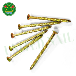 Offre Spéciale : Clous en Acier Plaqué Jaune de 1-3/8 Pouces avec Tige à Vis et Tête Quadrillée, Fabriqués au Vietnam - Product Image 2