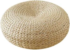 Tabouret et ottoman en rotin tissé à la main avec un design artisanal moderne pour salon, chambre à coucher, hôtel - Product Image 3