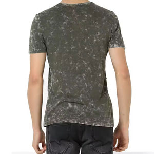 Camiseta de Verano para Hombre, 100% Algodón Grueso, Lavado Ácido, con Logotipo Personalizado, Estilo Casual, con Paneles, Oversize, Ropa Urbana - Product Image 5
