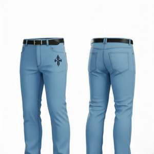 Jeans pour hommes de qualité supérieure, 100% coton, légers, lavés, coupe droite mi-haute, respirants, décontractés, denim personnalisé par RIVIAN ATLANTIC - Product Image 6