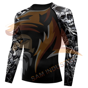 T-shirts de compression à manches longues pour hommes, légers, avec impression de logo personnalisée, en vente en ligne - Product Image 3