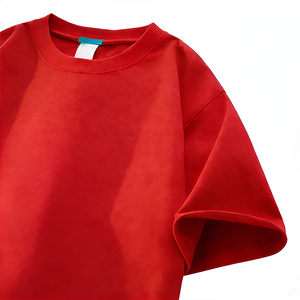 Camiseta Oversize Personalizada para Hombre, 100% Algodón, Gruesa, con Empalmes, 260Gsm, Estilo Urbano, Lavado Desgastado, Lisa, OEM, Venta al por Mayor - Product Image 4