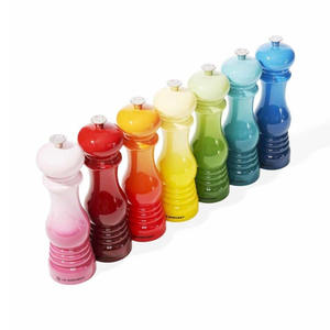 Moulin à sel et à poivre en laque colorée, couleur et taille personnalisées, moulin manuel à sel et à poivre de l'usine du Vietnam - Product Image 1