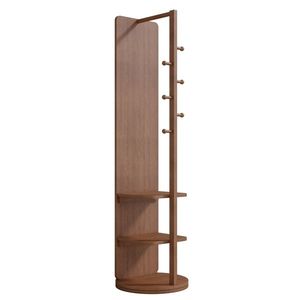 Large Full-Length Mirror 65.7*17.7in Solid Wood + Rubber Wood + Glass for Whole Body Viewing-Coat Racks - Product Image 2