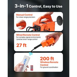 Verricello Elettrico Portatile da 1500W con Capacità di 1100 Libbre, Paranco Elettrico 3-in-1, Altezza di Sollevamento 25 Piedi, Velocità 16,4 Piedi/min - Product Image 4