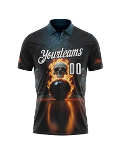 Wholesale Summer Casual Sports Polo T Shirts <b>Bowling</b> Shirts for Men Team's <b>Bowling</b> Polo Shirt - Product Image 4