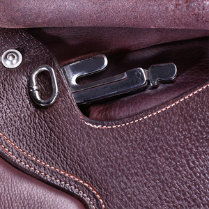 Selle de dressage en cuir véritable, style anglais, logo personnalisé, haute qualité, confortable pour les chevaux - Product Image 5